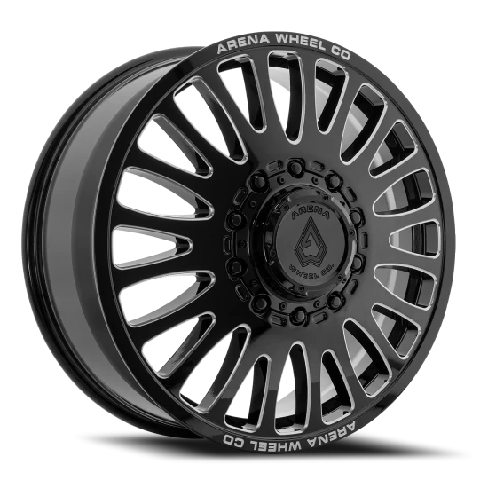 Arena Dually Sultan 10x225 24x8.25 +100 Gloss Black Milled