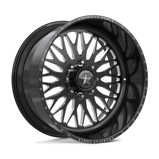 American Force AFW EXTORT SS 8x180 22x10 -25 Black Milled