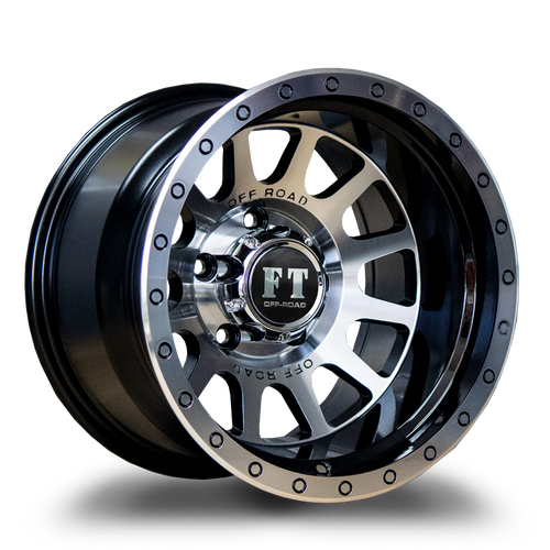 FULL THROTTLE FT5092 5x120.65 15x10 -44 Glass Black /machine Face