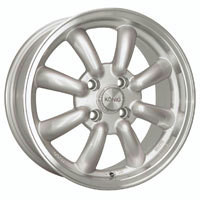 Konig 35S Rewind 4x100 15x7 +20 Silver With Machined Lip