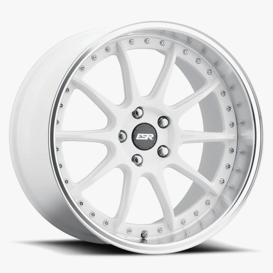 ESR Wheels CS12 5x112 18x9.5 +35 Gloss White Machine Lip