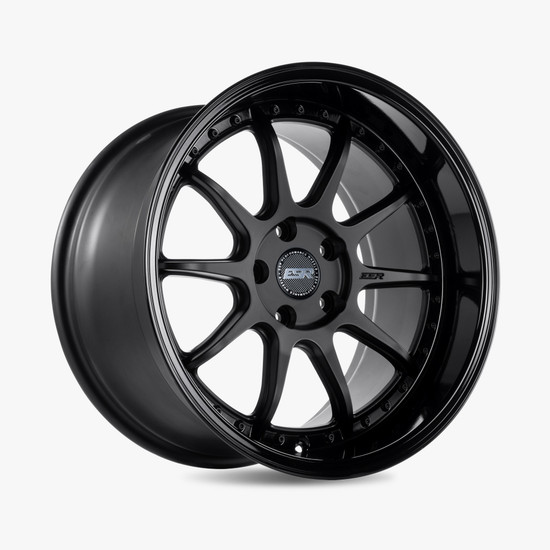 ESR Wheels CS12 Blank 19x9.5 +22 Matte Black Gloss Black Lip