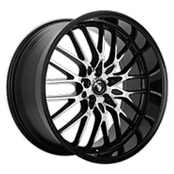 Konig 16MB Lace 5x114.3 17x8 +35 Gloss Black With Machined Face