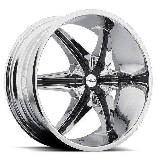Helo HE866 6x139.7 22x9.5 +35 Chrome W/ Gloss Black Accents