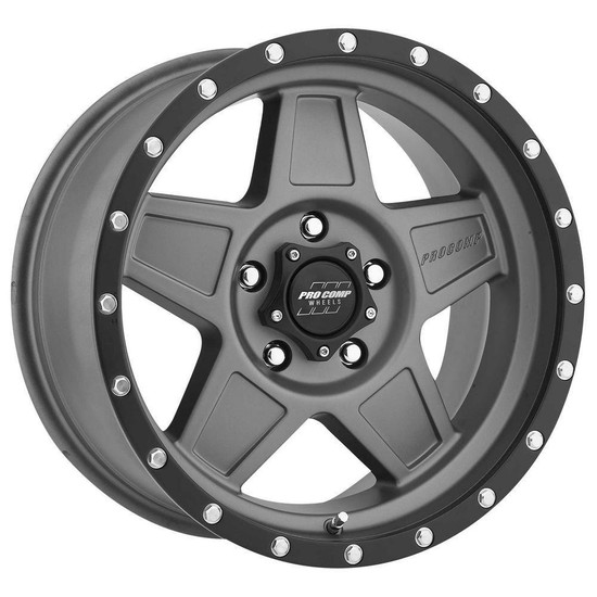 Pro Comp Alloys PREDATOR 5x127 17x8.5 +0 Dark Gray W/ Black Lip