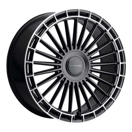MV Forged MVF40 Blank 22x10.5 BLANK Gloss Black Diamond Ring