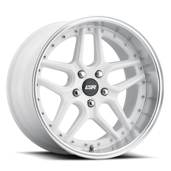 ESR Wheels CS15.2 Blank 18x9.5 +35 Gloss White Machine Lip