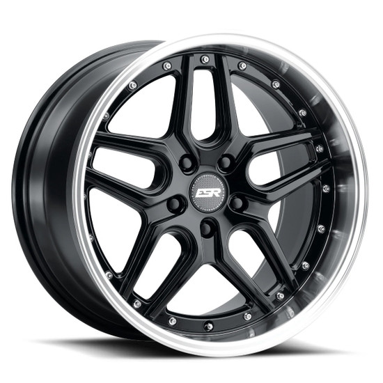 ESR Wheels CS15.2 Blank 18x9.5 +35 Gloss Black Machine Lip