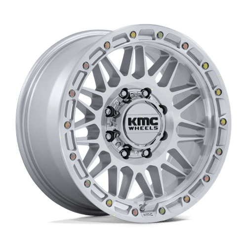 KMC ATTACK 8x180 18x9 +0 Gloss Silver W/ Machined Face