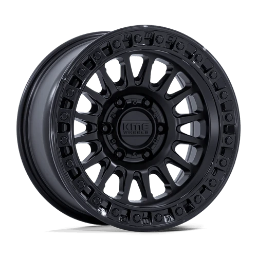 KMC IMS 5x127 17x8 +32 Matte Black W/ Gloss Black Lip