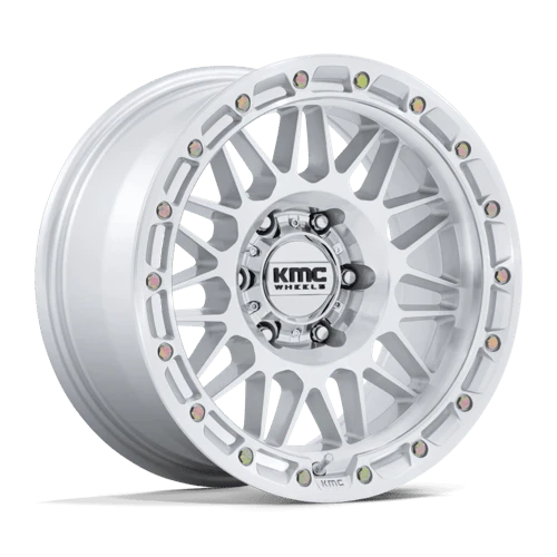 KMC ATTACK 8x180 20x9 +1 Gloss Silver W/ Machined Face