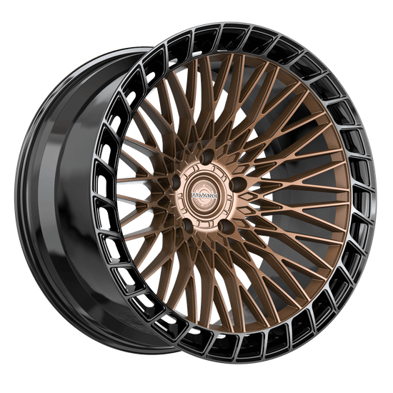 Arvano AVX-102 Blank 24x9 +32 Gloss Brushed Bronze & Gloss Black Ring