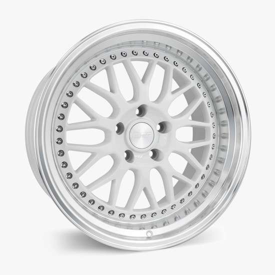 ESR Wheels SR01 5x120 19x9.5 +35 Gloss White Machine Lip