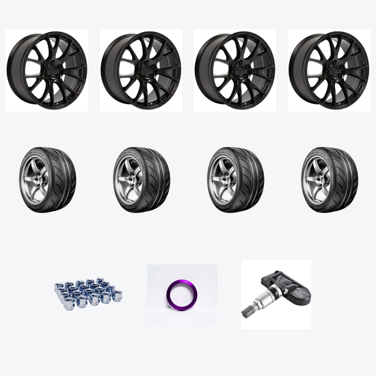 OE Wheels DG15 5x115 20x9+18 Satin Black + Nexen NEX N'Fera SUR4G 275/40R20 — 2021 Dodge Charger SXT Wheel & Tire Package