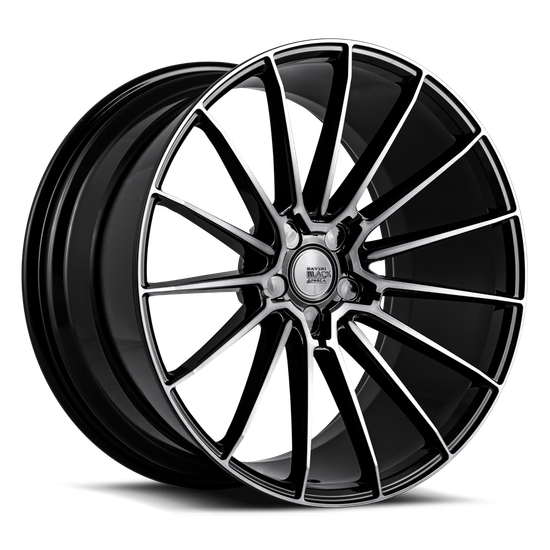 Savini Black di Forza BM16 5x112 22x9 +28 Gloss Black Double Dark Tint