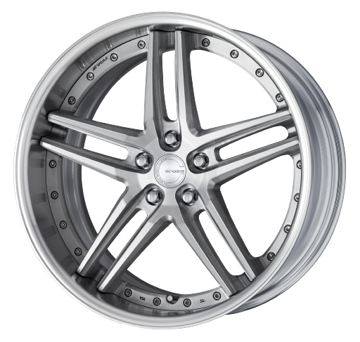 Work Gnosis Gr205 5x112 19x12+22 A Disk Brush Silver Clear