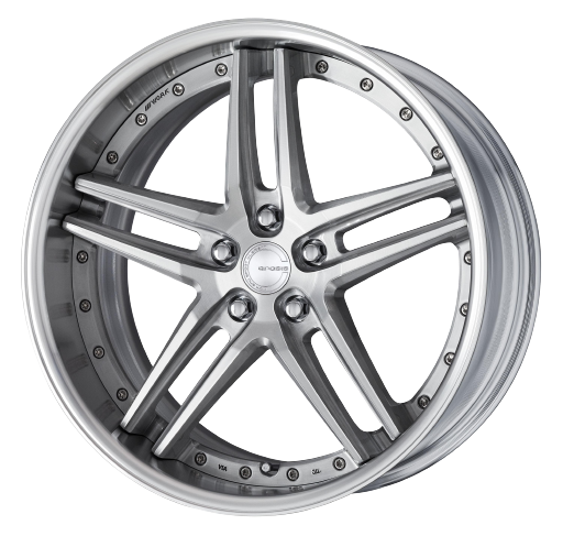 Work Gnosis Gr205 5x112 20x8+0 A Disk Brush Silver Clear