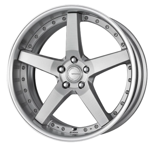 Work Gnosis Gr203 5x112 19x8.5+45 A Disk Brush Silver Clear