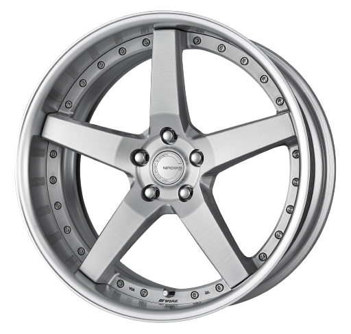 Work Gnosis Gr203 5x115 19x8.5+38 H Disk Brush Silver Clear