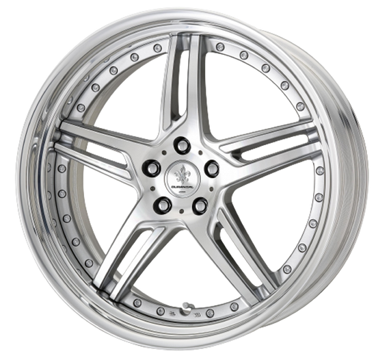 DURANDAL DD5.2 SILVER POLISHED 5x108 19X9.5 +6MM