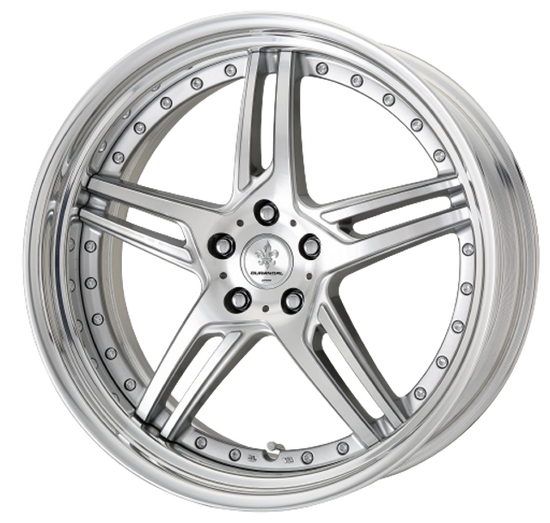 DURANDAL DD5.2 SILVER POLISHED 5x114.3 19X8.5 +49MM Wheel — Front Face