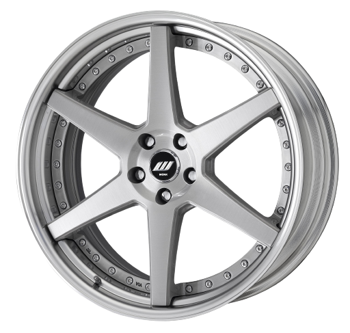 Work Zeast St1 5x100 18x7.5+45 R Disk Brush Silver Clear
