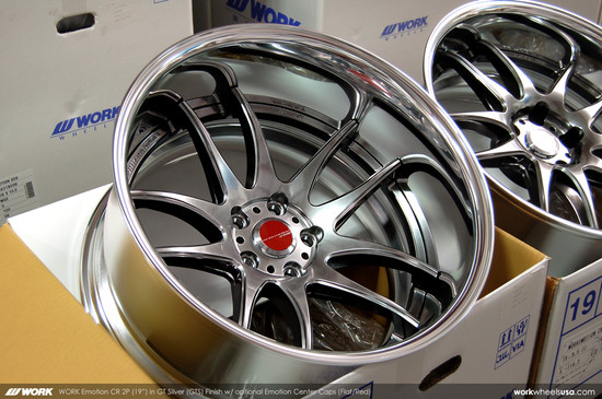 WORK Emotion CR 2P 4x100 17x8.0 +12 GT Silver Wheel — Front Face