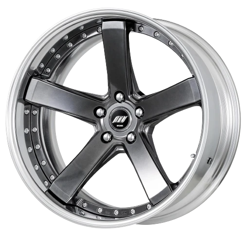 Work Zeast Black Label Bst2 5x112 19x9+45 A Disk Brilliant Silver Black