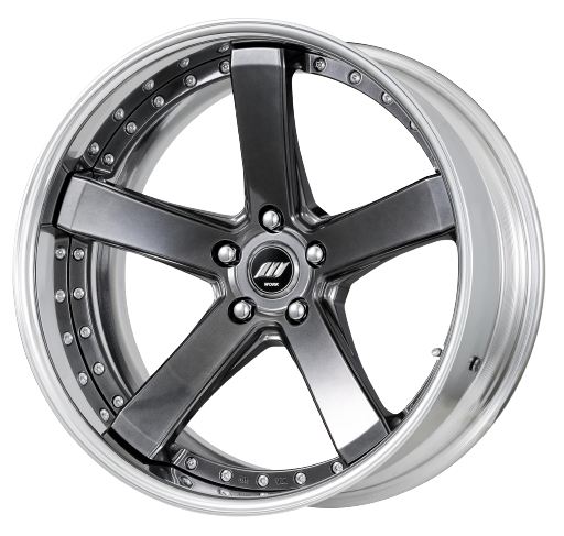 Work Zeast Black Label Bst2 5x120 20x8.5+22 R Disk Brilliant Silver Black
