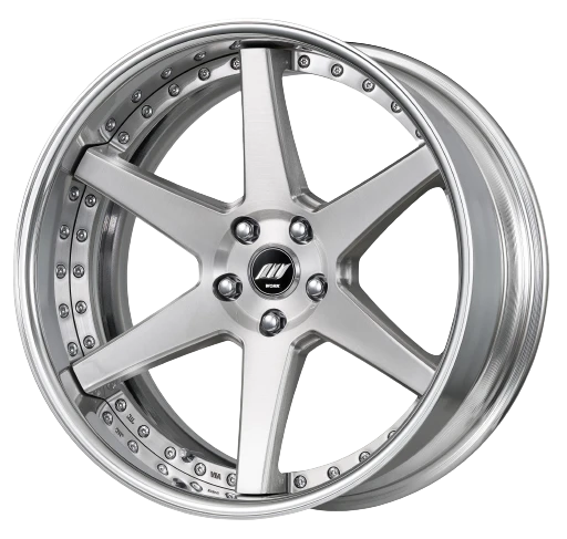Work Zeast Black Label Bst1 5x120 20x8.5+30 O Disk Brush Silver Clear