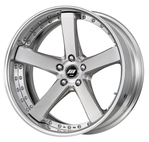 Work Zeast Black Label Bst2 5x120.65 20x10.5+38 H Disk Brush Silver Clear