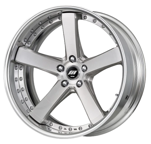 Work Zeast Black Label Bst2 5x120.65 20x10.5+22 R Disk Brush Silver Clear