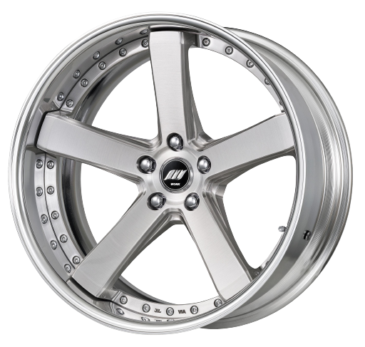Work Zeast Black Label Bst2 5x120.65 20x10.5+12 R Disk Brush Silver Clear