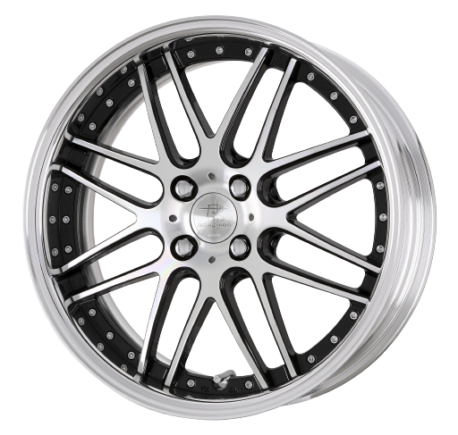 Work Rizaltado Mesh 4x100 16x8+45 O Disk Black Polish