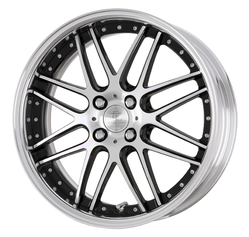 Work Rizaltado Mesh 4x100 16x8.5+12 O Disk Black Polish
