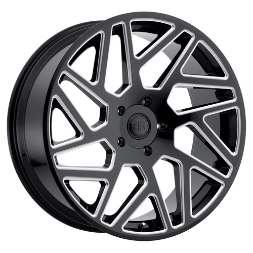 Black Rhino CYCLONE 5X127 20X9 +30 GLOSS BLACK W/ MILLED SPOKES