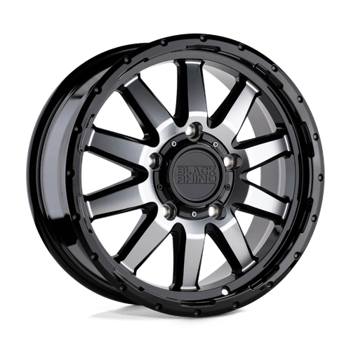 Black Rhino EXCURSION 5X130 18X8 +48 GLOSS BLACK W/ MIRROR FACE