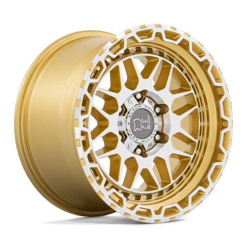 Black Rhino HOLCOMB 5X127 17X9.5 -12 GLOSS GOLD W/ MIRROR CUT FACE