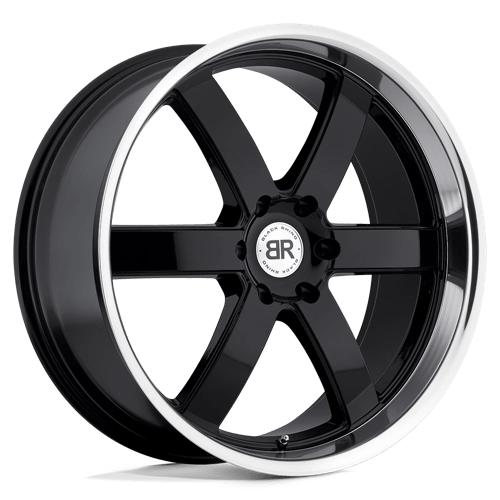 Black Rhino PONDORA 6X139.7 20X8.5 +45 GLOSS BLACK W/ MACHINE RING