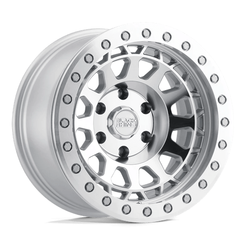 Black Rhino PRIMM 8X165.1 20X9.5 0 SILVER W/ MIRROR FACE & MACHINED RING