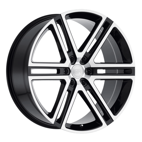 Black Rhino TIMBVATI 6X135 24X10 +30 GLOSS BLACK W/ MIRROR CUT FACE