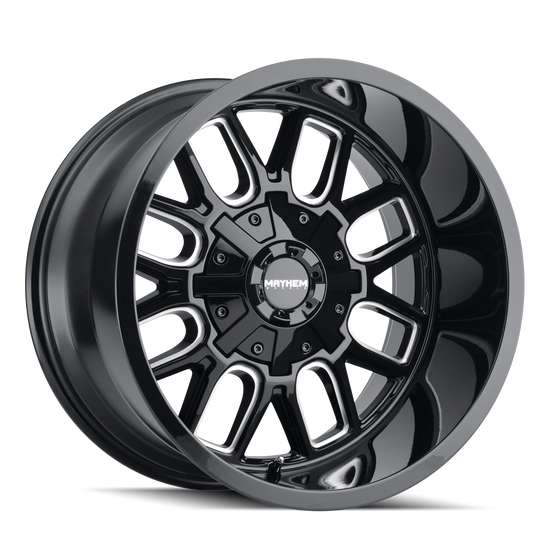 Mayhem Cogent 8107 6x135/6x139.7 20x9+0 Gloss Black/Milled Spokes