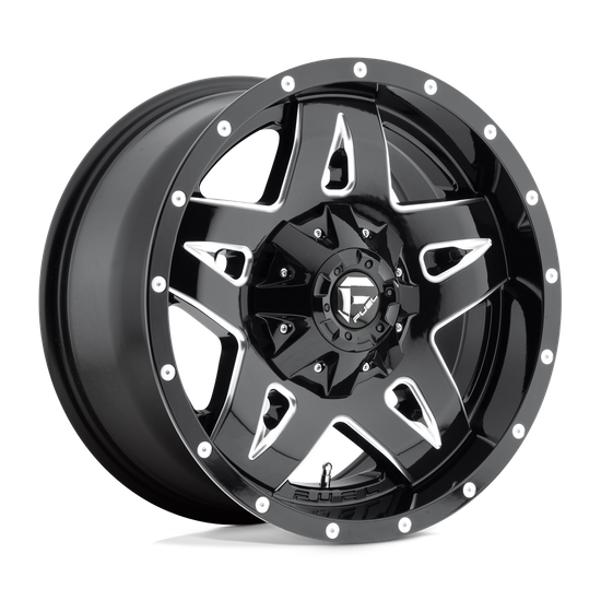 Fuel 1PC D554 FULL BLOWN 5X139.7/5X150 18X9 +1 GLOSS BLACK MILLED