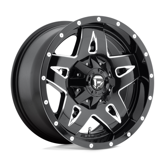 Fuel 1PC D554 FULL BLOWN 5X139.7/5X150 20X9 +20 GLOSS BLACK MILLED