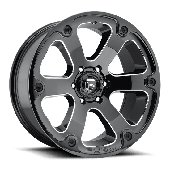 Fuel 1PC D562 BEAST 6X135 20X10 -18 GLOSS BLACK MILLED