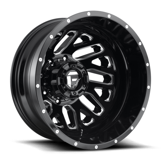 Fuel 1PC D581 TRITON 8X200 20X8.25 -176 GLOSS BLACK MILLED