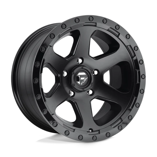 Fuel 1PC D589 RIPPER 5X127 17X9 -12 MATTE BLACK GLOSS BLACK LIP
