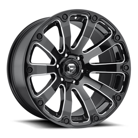 Fuel 1PC D598 DIESEL 5X139.7 20X10 -18 GLOSS BLACK MILLED