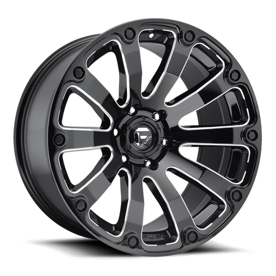 Fuel 1PC D598 DIESEL 5X139.7 20X9 +1 GLOSS BLACK MILLED