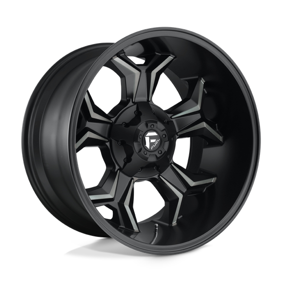 Fuel 1PC D605 AVENGER 8X170 22X12 -44 MATTE BLACK DOUBLE DARK TINT